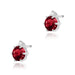 Cercei Aur 14K K0076 cu Granat și Diamante