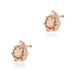 Cercei Aur 14K Cu Morganit 2 x 0.40ct și Diamante K0076