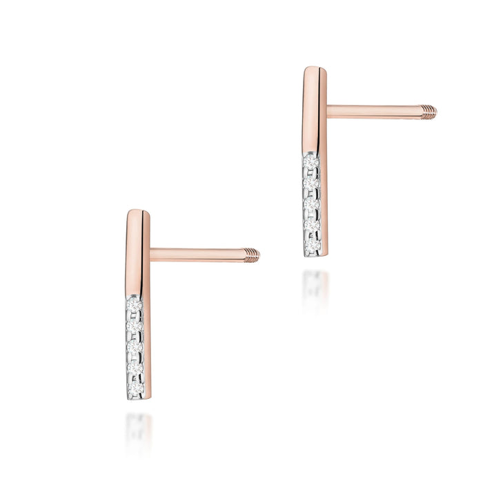 Cercei Aur 14K cu Diamante Naturale Naturale 0.05 ct