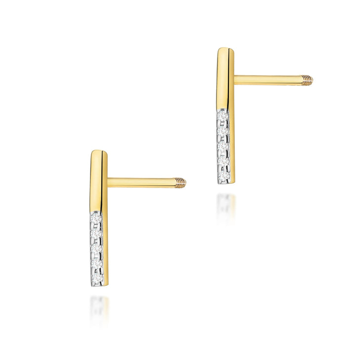 Cercei Aur 14K cu Diamante Naturale Naturale 0.05 ct