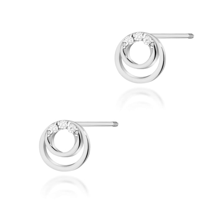 Cercei Aur 14k cu Diamante Naturale Naturale 0.03 ct