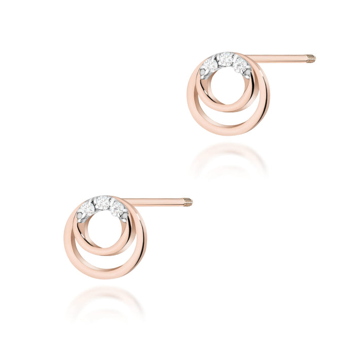 Cercei Aur 14k cu Diamante Naturale Naturale 0.03 ct