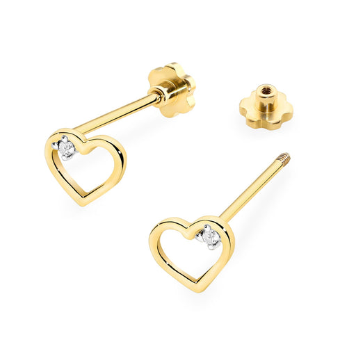 Cercei Aur 14k cu Diamante Naturale Naturale 0.01 ct