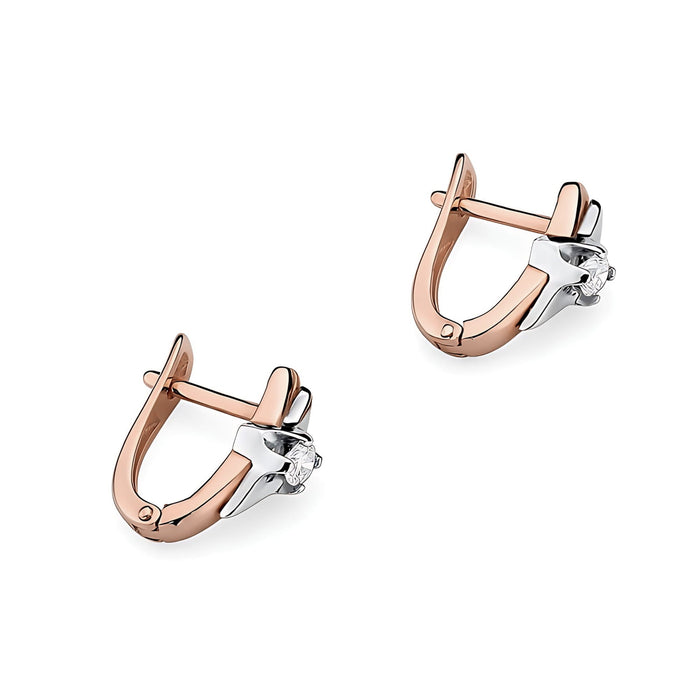 Cercei Aur 14K cu Diamante Naturale 0.16 ct