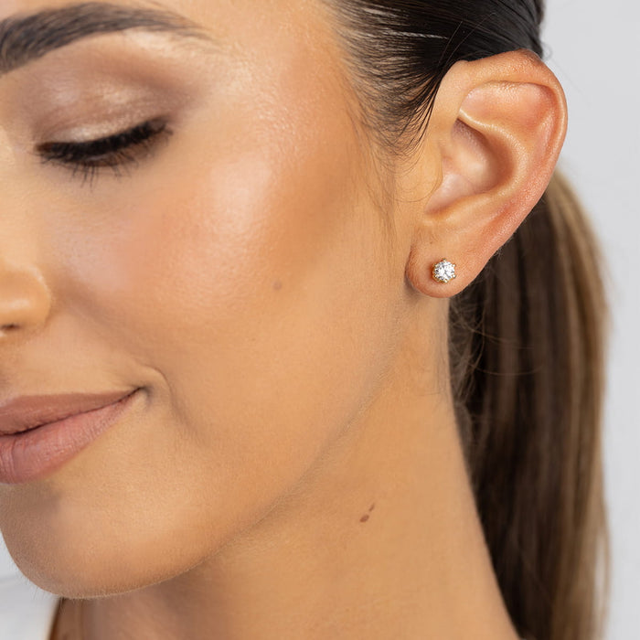 Cercei Aur 14K cu Diamante de Laborator 0.60 ct