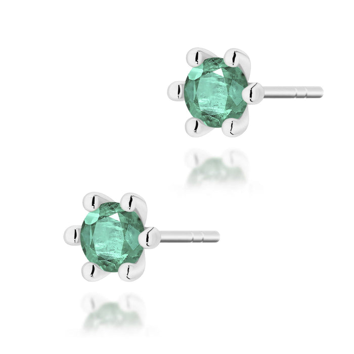 Cercei Aur 14K K0222 Smarald 2 x 0.30ct