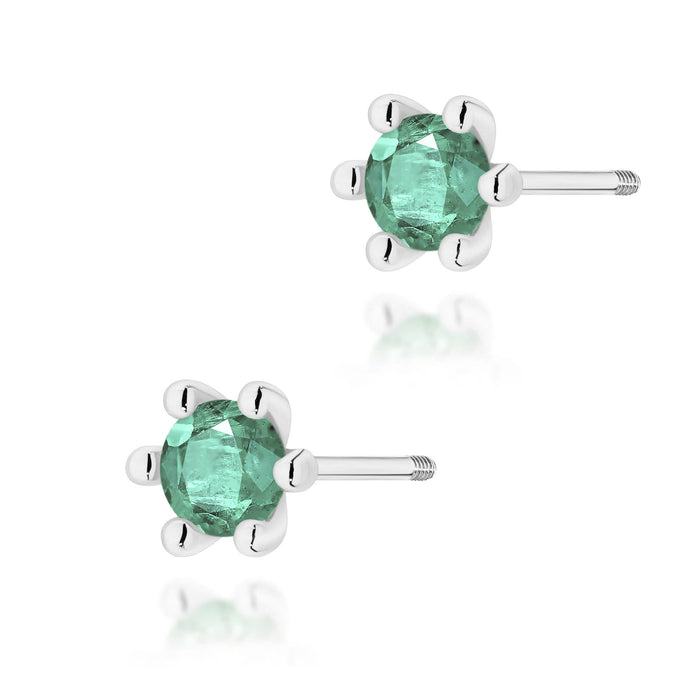 Cercei Aur 14K K0222 Smarald 2 x 0.30ct