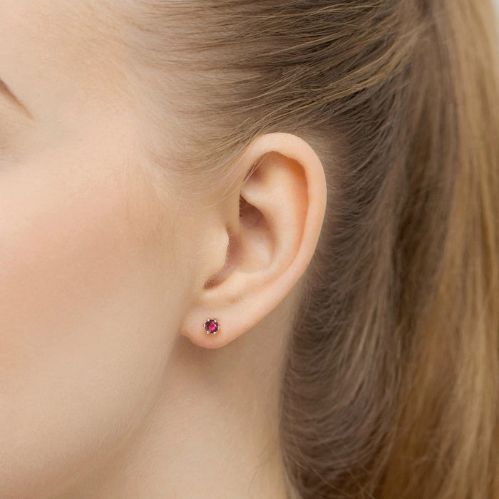 Cercei Aur 14K Ruby K0222