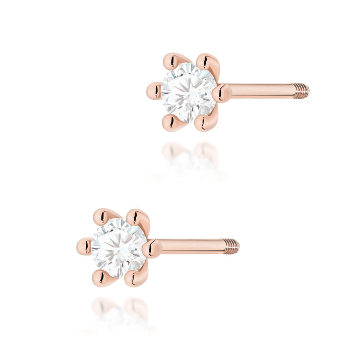 Cercei Aur 14K K0222 Diamante 2 x 0.08ct