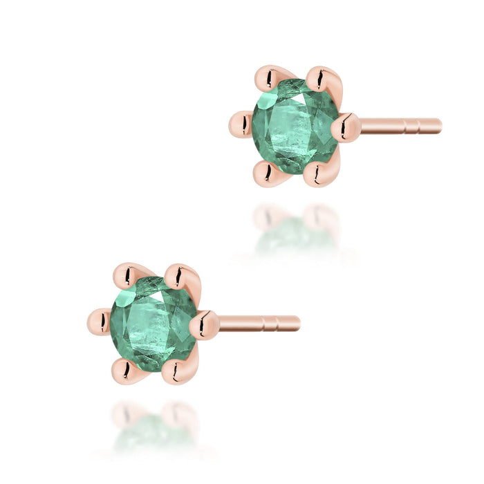 Cercei Aur 14K K0222 Smarald 2 x 0.30ct