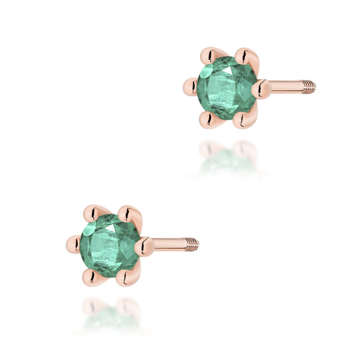 Cercei Aur 14K Cu Smarald K0222