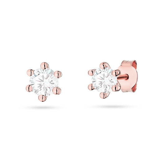 Cercei Aur 14K cu Diamante de Laborator 0.60 ct - Roz