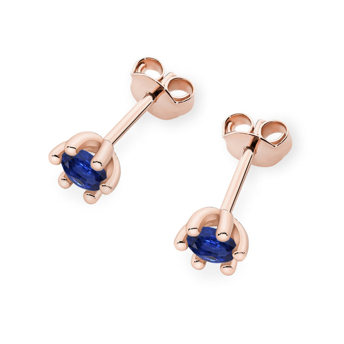 Cercei Aur 14K K0222 Safir 2 x 0.15ct