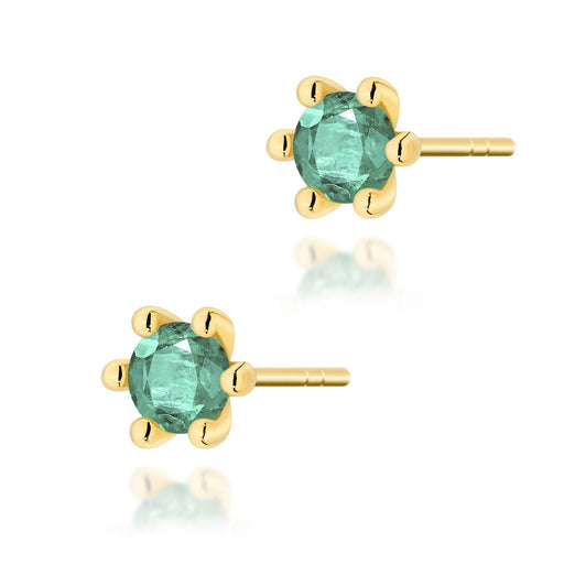 Cercei Aur 14K K0222 Smarald 2 x 0.30ct