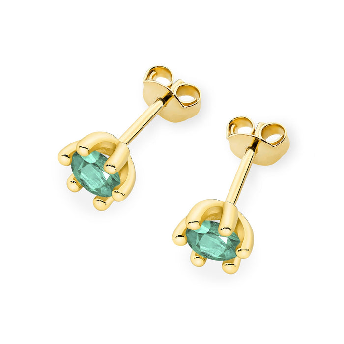 Cercei Aur 14K K0222 Smarald 2 x 0.30ct