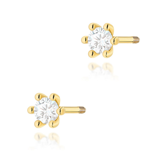 Cercei Aur 14K Diamant Laborator K0222 2 x 0.10ct