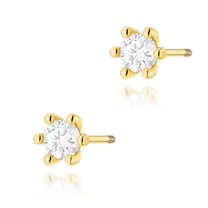 Cercei Aur 14K Cu Diamante Lab Grown 2 x 0.30ct Rotunzi K0222