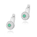 Earrings K0284 Emerald 2 x 0,15ct gold