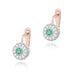Earrings K0284 Emerald 2 x 0,15ct gold