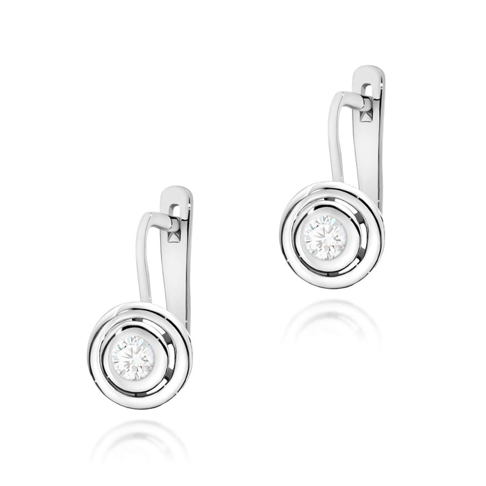 Cercei Aur 14K cu Diamant Natural 0.10 ct