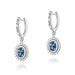Cercei Aur 14K cu Topaz London Blue 0.50 ct si Diamante Naturale 0.44 ct