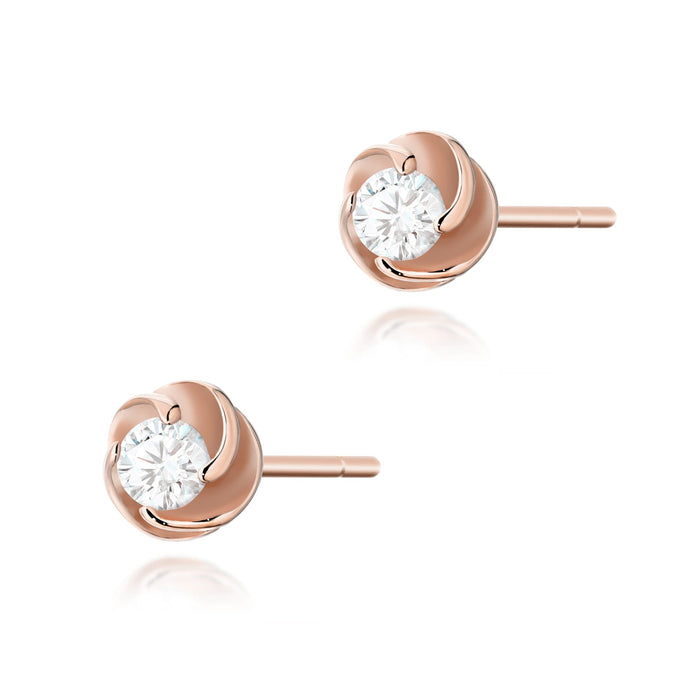 Cercei Aur 14K cu Diamant Natural 0.10 ct