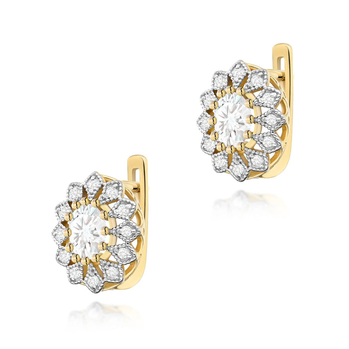 Cercei din Aur 14K cu Diamante Cultivate K0354