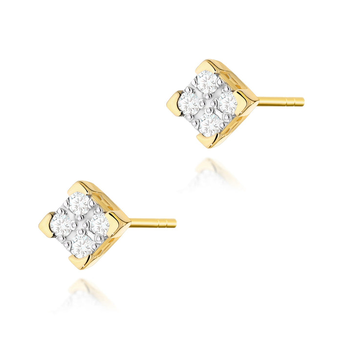 Cercei Aur 14K cu Diamante Naturale Naturale 0.16 ct