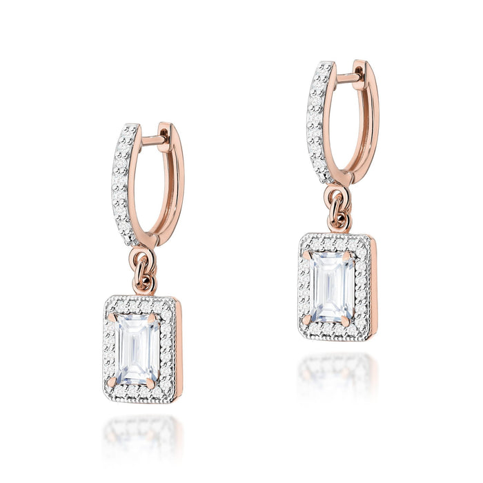 Cercei Aur 14K Cu Diamante Lab Grown 2 x 0.60ct - K0422