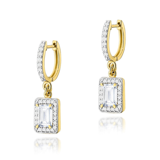 Cercei Aur 14K Cu Diamante Lab Grown 2 x 0.60ct - K0422