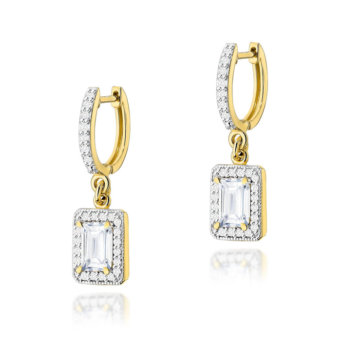 Cercei Aur 14K Cu Diamante Lab Grown 2 x 0.60ct - K0422