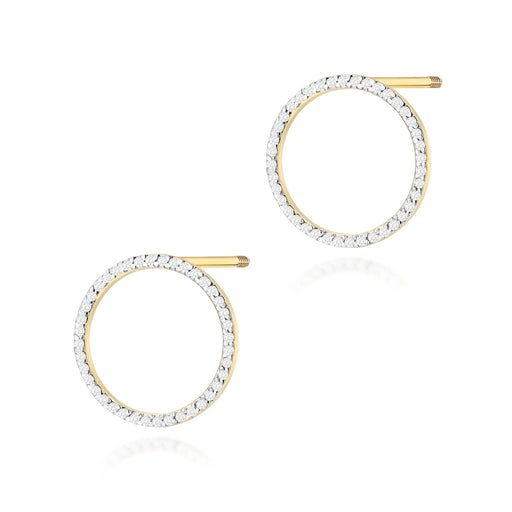 Cercei Aur 14K cu Diamante Naturale  Naturale 0.40 ct