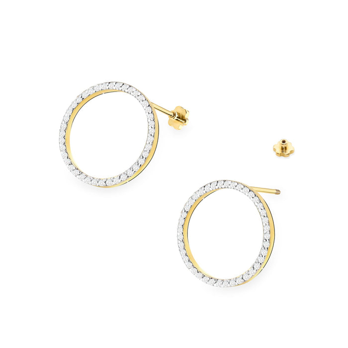 Cercei Aur 14K cu Diamante Naturale  Naturale 0.40 ct