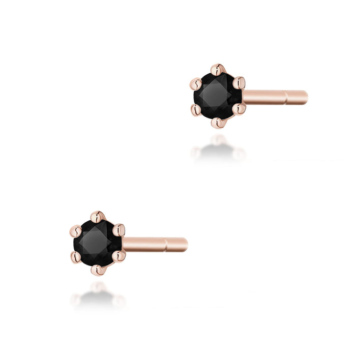 Cercei Aur 14K K0501 Diamant Negru 2 x 0.04ct