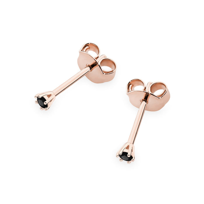 Cercei Aur 14K K0501 Diamant Negru 2 x 0.04ct