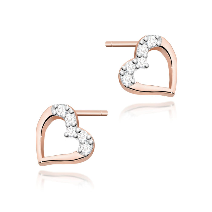 Cercei Aur 14K cu Diamante Naturale Naturale 0.08 ct