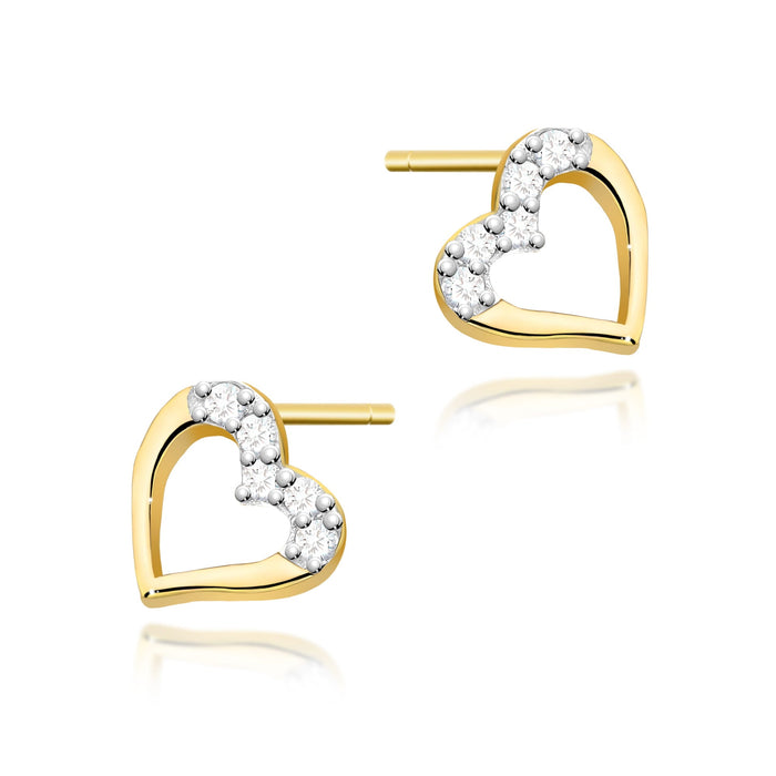 Cercei Aur 14K cu Diamante Naturale Naturale 0.08 ct