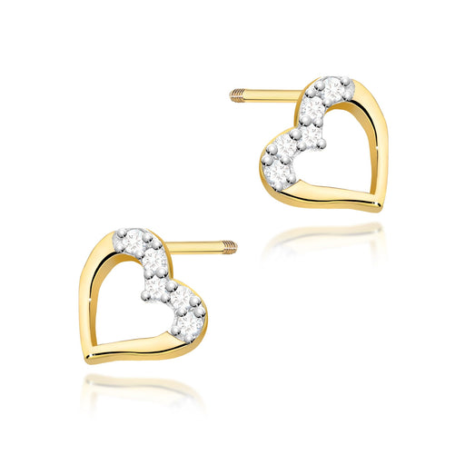 Cercei Aur 14K cu Diamante Naturale Naturale 0.08 ct