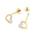 Cercei Aur 14K cu Diamante Naturale 0.09 ct Filet cu Protectie