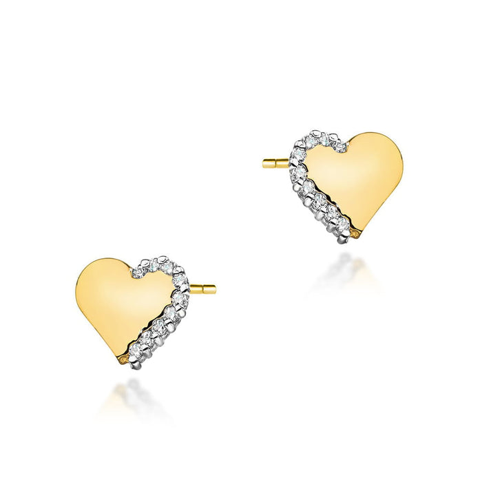 Cercei Aur 14K cu Diamante Naturale 0.10 ct