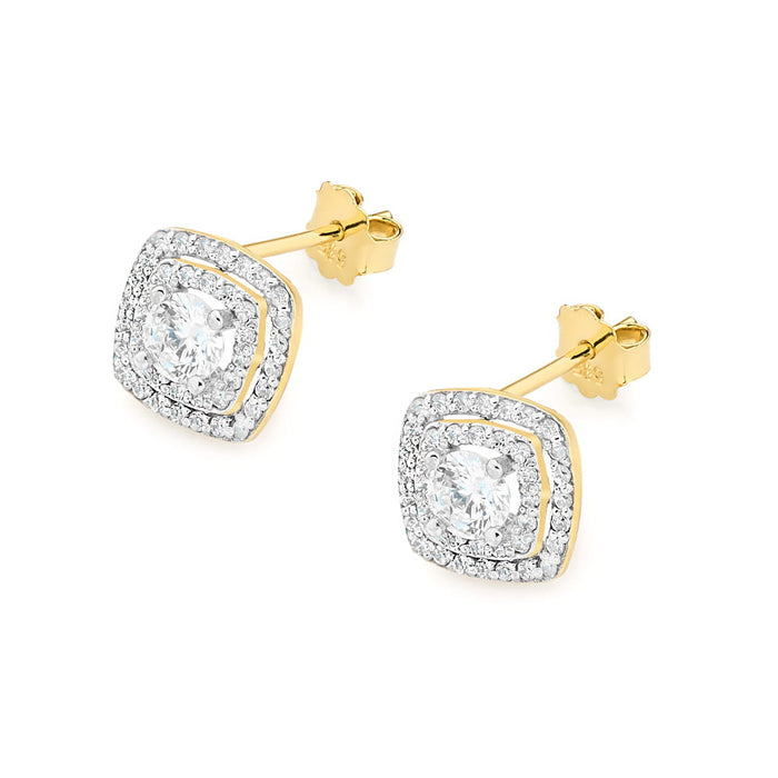 Cercei Aur 14K cu Diamante 1.00 ct