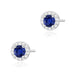 Cercei Aur 14K cu Safir 1.00 ct si Diamante Naturale 0.24 ct