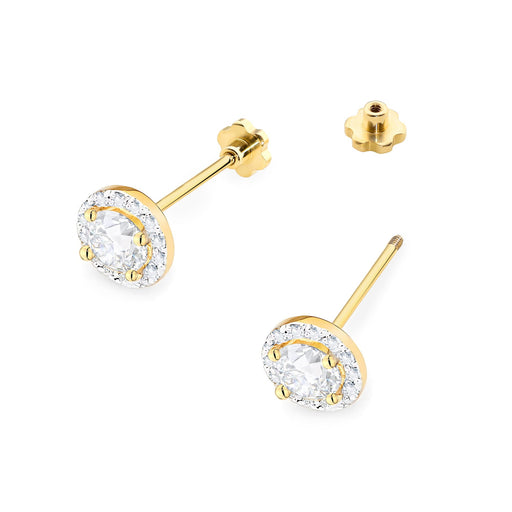 Cercei Aur 14K K0509 cu Diamant 2 x 0,50ct