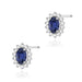 Cercei Aur 14k cu Safir 1.40 ct si Diamante Naturale Naturale 0.20 ct