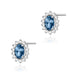 Cercei Aur 14K cu Topaz London Blue 0.50 ct si Diamante Naturale 0.24 ct