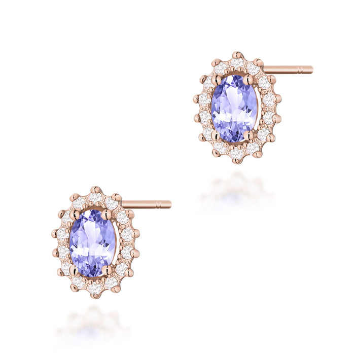 Cercei Aur 14K K0514 Tanzanit 2 x 0.40ct