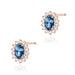 Cercei Aur 14k cu Topaz London Blue 1.00 ct si Diamante Naturale Naturale 0.20 ct