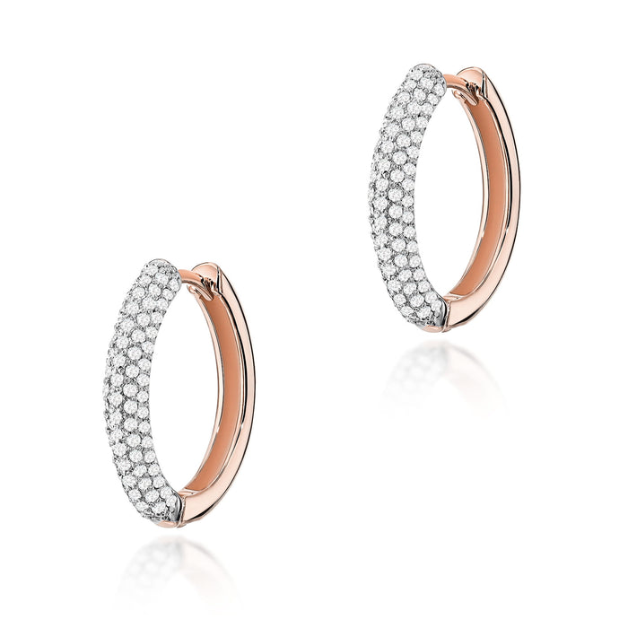 Cercei Aur 14K Cu Diamante Cultivate K0515