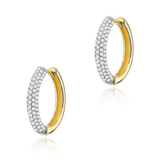 Cercei Aur 14K Cu Diamante Cultivate K0515