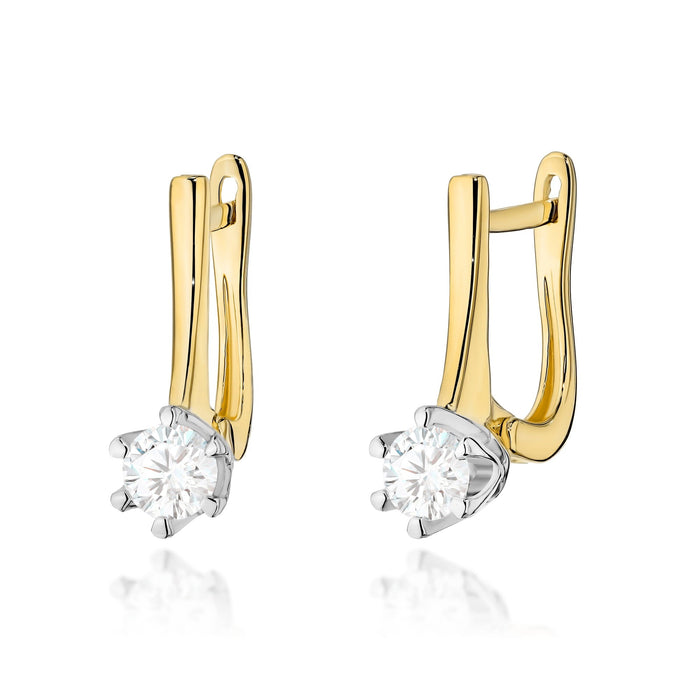 Cercei Aur 14K K0520 Diamant 2 x 0.30ct